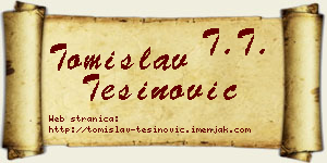 Tomislav Tešinović vizit kartica